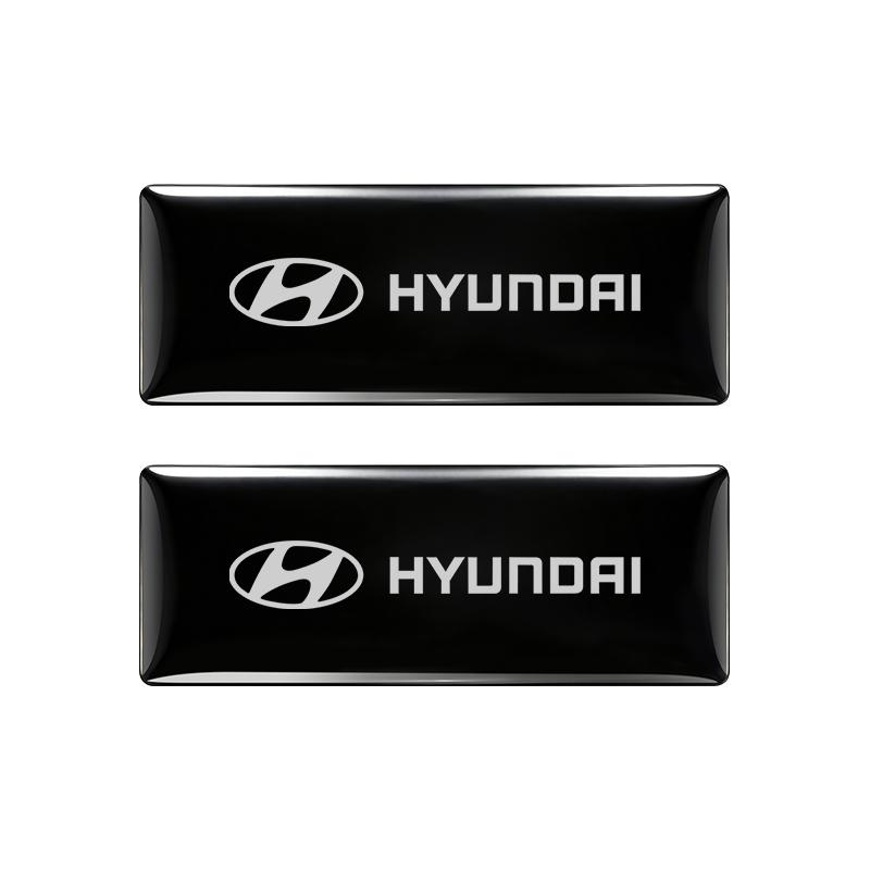 Car Decals Accessories Aluminum Alloy Emblem Auto Body Stickers Decoration For Hyundai i30 i20 i10 i40 Tucson Kona Sonata HH51