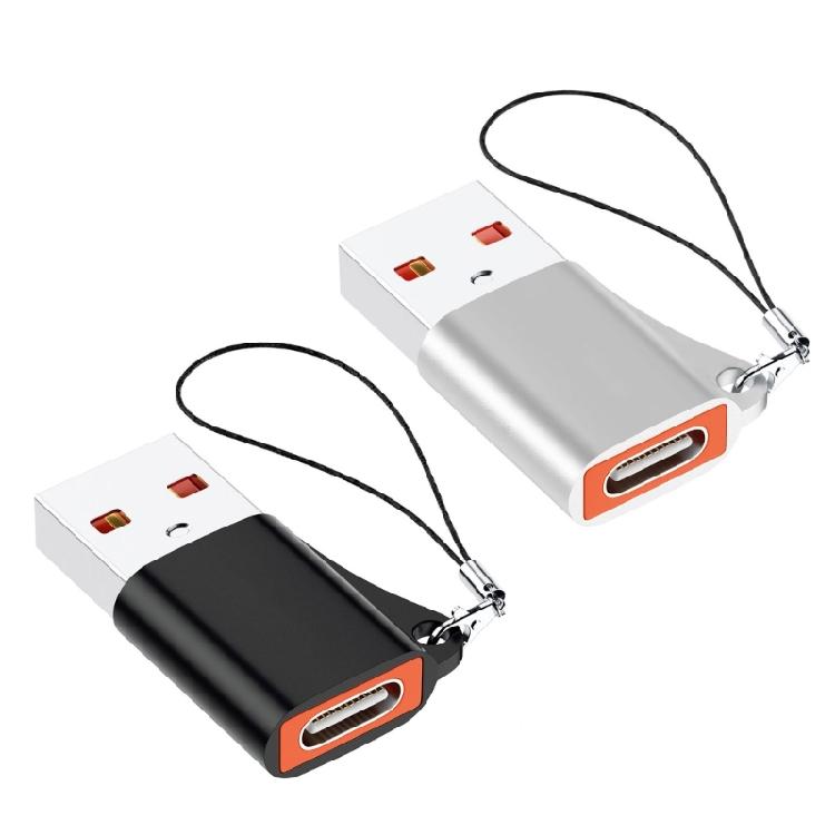 Rugged Metal USB3.0 To Type C Converter with Detachable Lanyard for Seamlessly Smartphones Laptops Connectivity