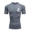 Dragon  Men's Sports T-shirt Training Fitness Compression Short Sleeve Rashguard for Men Athletic Tees Workout T-Shirt