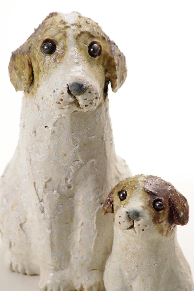 Shigaraki-Keramik, Hechimon, Kosei-Brennerei, Sitzender Hund, Klein, 40-4078