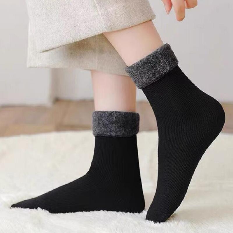 Women's Thicken Thermal Socks Snow Stocking Winter Warm Cashmere Socks Velvet Wool Self-Heating Boot Home Sleeping Socks