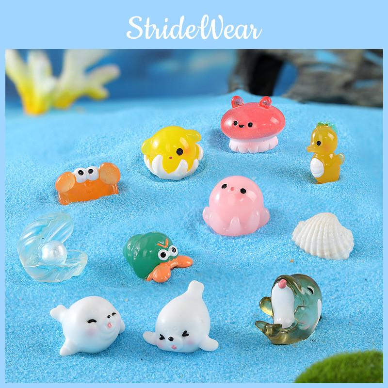 Adorable Mini Ocean Animal Resin Figurines Cute Marine Life Ornaments