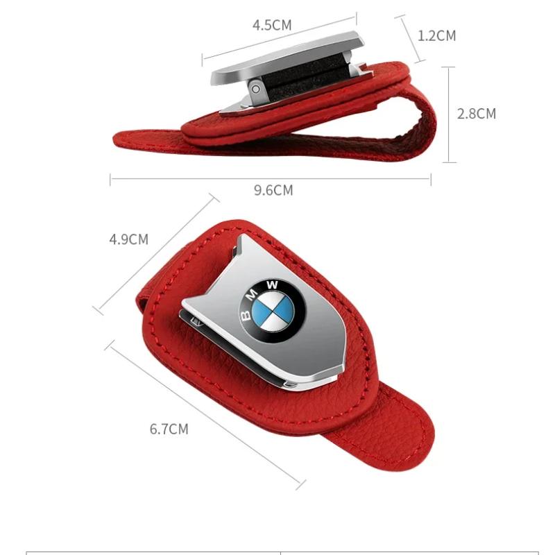 Portaocchiali da Sole per Aletta Parasole Auto Clip Porta Biglietti Tessere Supporto per BMW Serie 1 2 3 4 5 6 7 8 GT X1 X2 X3 X4 X5 X6 X7 IX3
