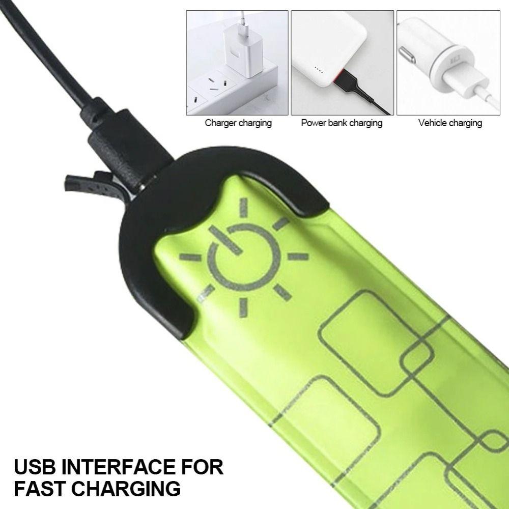 High Brightness LED Wrist Band Safety Warning Slap Glowing Armband  Walking Cycling