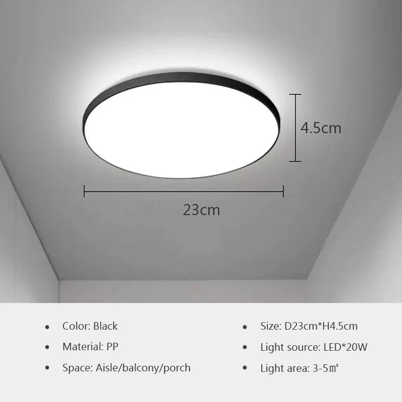 Nordische Runde Deckenleuchte für Schlafzimmer Wohnzimmer Küche Flur Gang Balkon Deckenleuchte Heimdekoration Beleuchtungskörper