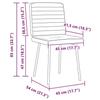 VidaXL Chaises à manger lot de 2 Jaune Velours 4101163