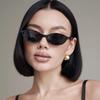Protective Glasses 3pcs New Fashion Small Frame Oval Sunglasses Female Simple Style UV400 Glasses Colorful Lens Sun Glasses