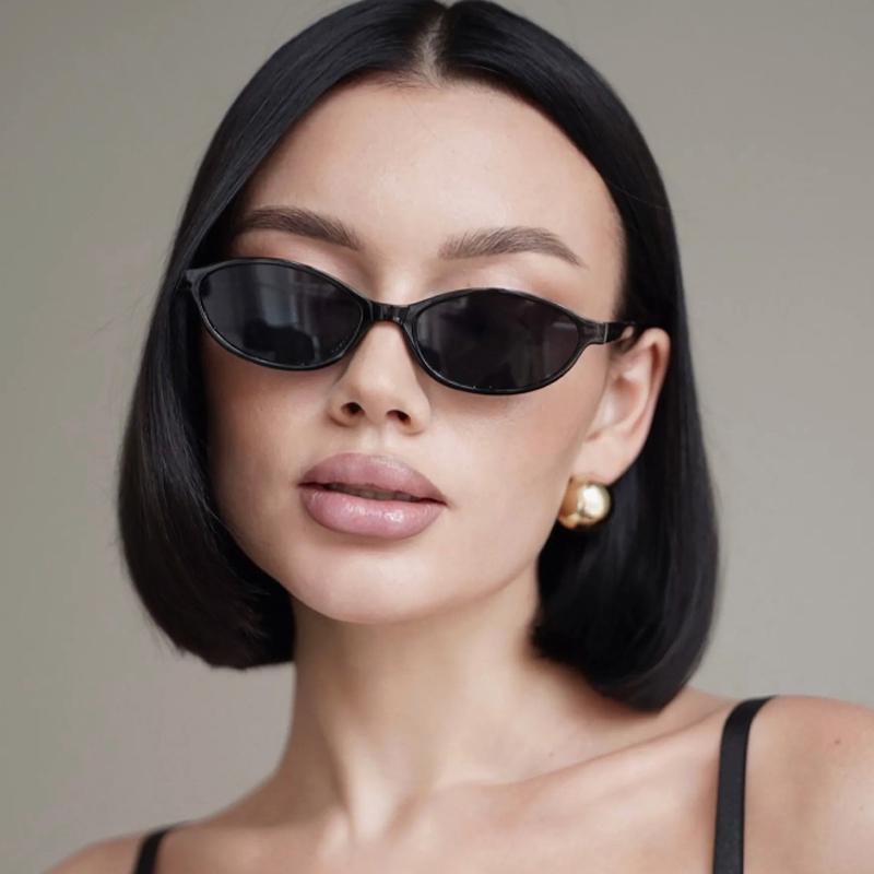 Protective Glasses 3pcs New Fashion Small Frame Oval Sunglasses Female Simple Style UV400 Glasses Colorful Lens Sun Glasses