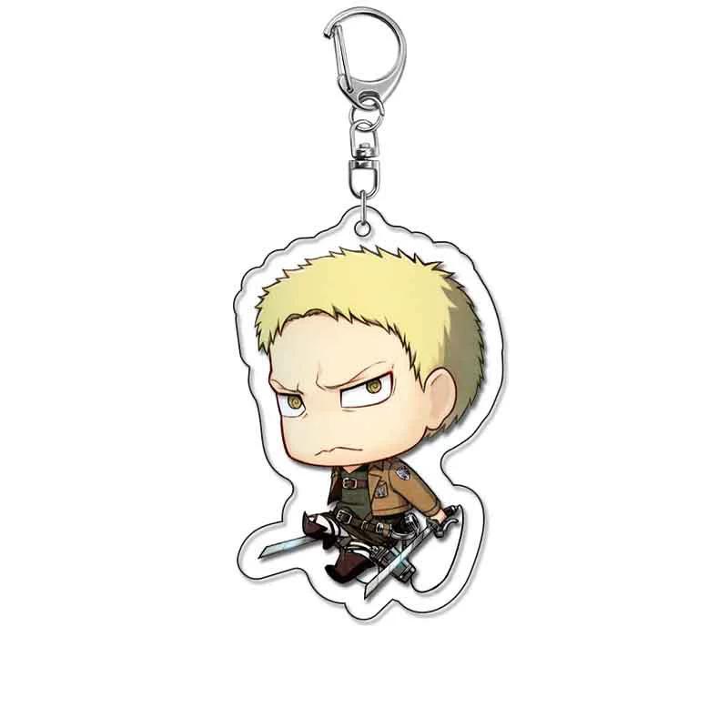 Attack On Titan Wings Of Liberty Keychain Featuring Eren Levi Hange Mikasa And Armin.