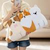 Pet-Themed Cat and Dog Hugging Pillow: Cozy Sofa and Bedroom Back Cushion with Adorable Multi-Pet Design