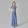 2024 Spring/Summer European-American Slimming Sequin Mesh Fishtail Evening Gown for Women