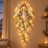 Acrylic Holiday Angel Wall Art with Pendant Accents Layered Floral Hanging