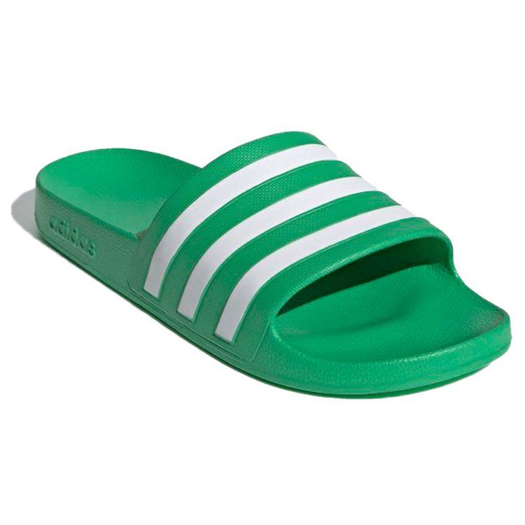 Adidas Adilette Aqua Slides Vivid Green Unisex Sneakers Cloud-White FY8048