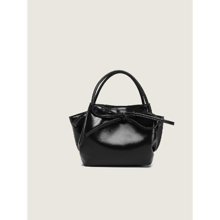 

Handheld Drawstring Design Bucket Bag for Women Korean Version Super Popular Bowknot Princess Style Handheld Basket Bag Crossbody Bag чорний