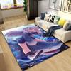 Niedlicher Anime Gawr Gura Hololive Hai-Teppich, Teppich für Wohnzimmer, Schlafzimmer, Sofa, Fußmatte, Dekoration, rutschfeste Bodenmatte für Kinder