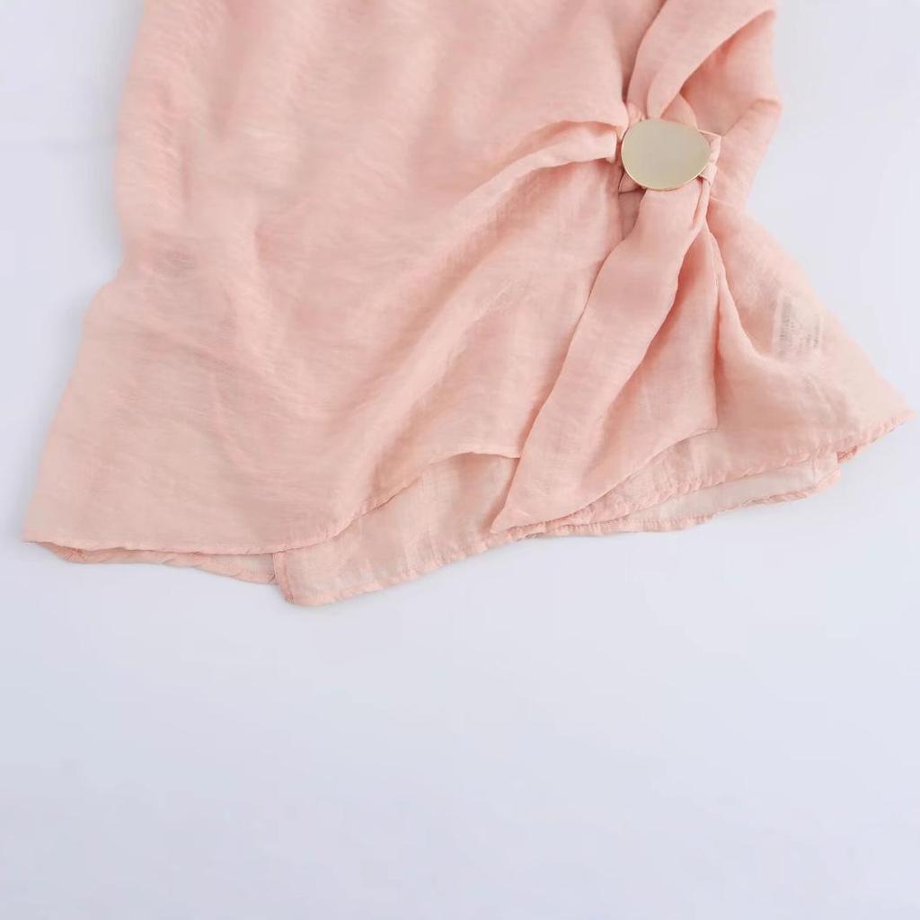 2025 Spring Women's European & American Double-Breasted Long Sleeve Lapel Shirt