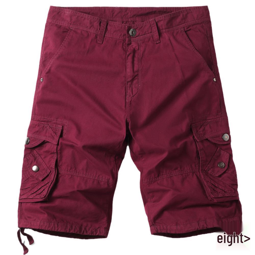 Men's Large Camouflage Multi-Pocket Loose Work Shorts