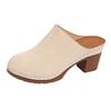 Mules Damensommerschuhe mit orthopädischem Fußbett bequeme Clogs und Mules für Mules mit Absatz Sandalen Absatz elegante Sommerslipper