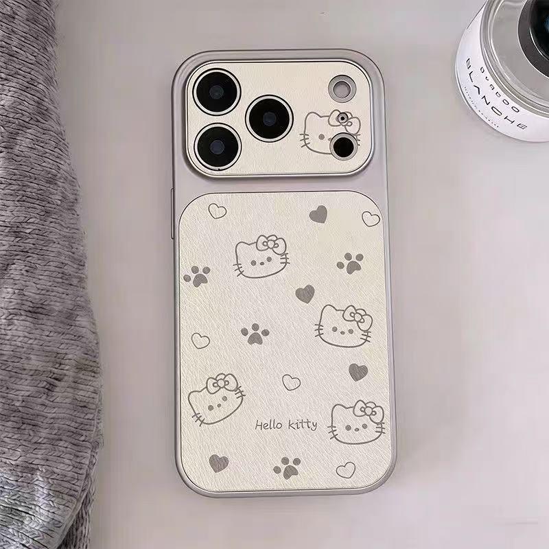 

KT Cat Sticker-Style Protective Case for Apple iPhone 17 Pro Max/15/13/12/11 - Cute Design for iPhone 16