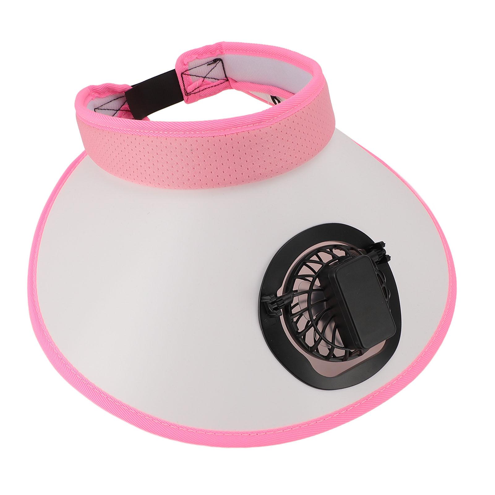 

Солнцезащитная шляпа с вентилятором, перезаряжаемая, 3-скоростная, большая, солнцезащитная шляпа для женщин, мужчин и детей, розовая розовый