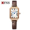 OFNS Women's Retro Roman Numeral Quartz Watch - Square Waterproof Wristwatch for Female Students
