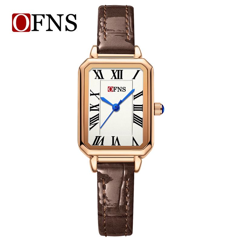 Oufanni Women s Retro Roman Numeral Waterproof Quartz Square Watch