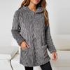Women's Fashion Casual Solid Color Hooded Sweatshirt With Loose Fit And Fleece Pockets