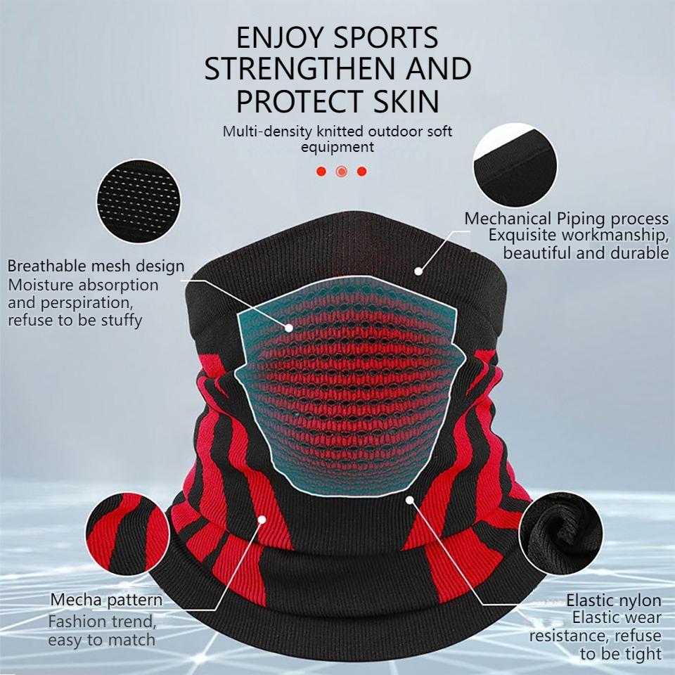 1Pcs Windproof Cycling Mask Thickened Headscarf Keep Warm Ear-Protecting Elastic Sports Scarf for Outdoor