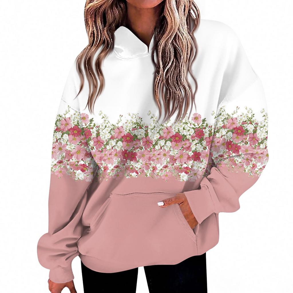 Women's Fashion Daily  Casual V-Neck Long Sleeve Printed Top
