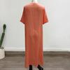 Bohemian Style Cotton Linen Loose Dress Women's V-neck Dress Vintage Straight Beach Dress Soft Breathable Long Dresses