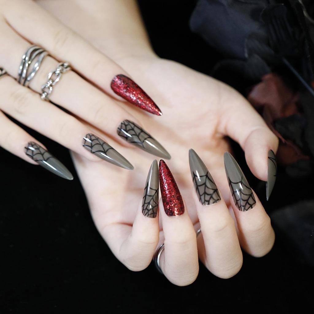Halloween Long-Wear Press-On Nail Art