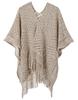 Hot-Selling Knit Shawl: Spring Summer Autumn, Hollow Design, Tassel Trim, Solid Color, Lightweight for European & American Styles.