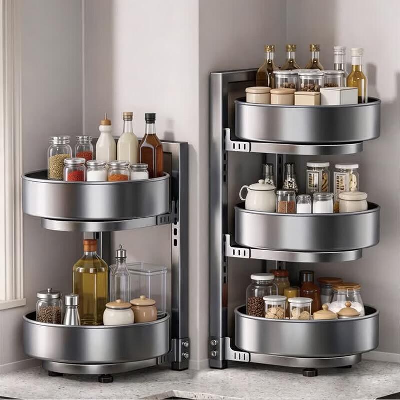 360-Degree Rotating Countertop Kitchen Spice Rack