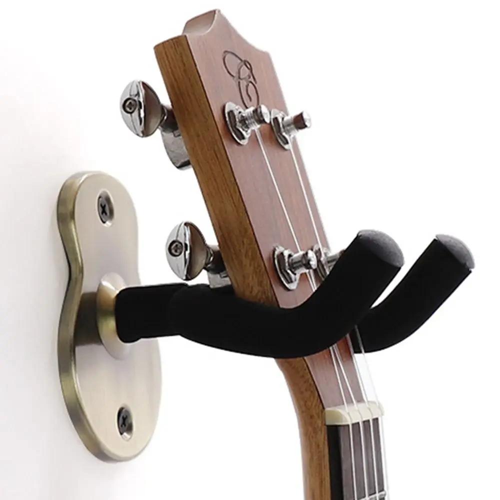 Guitar Wall Hanger Wall Mount Guitar Hook Ukulele Wall Holder Bass Guitar Hanger Metal For Home Studio Display