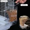 Vogelfutterspender ohne Schmutz, automatischer Futterspender für Papageien, Futterbehälter aus Acryl, Käfigzubehör für kleine und mittelgroße Sittiche