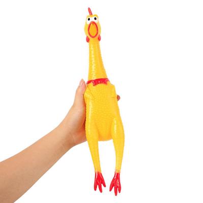 Giocattolo antistress a forma di pollo che strilla e urla, che si solleva lentamente