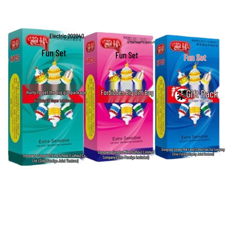 Set Regalo Condom Divertenti Bob Erotici - 6 pz (Stile C e D, Borchiato, Dente di Lupo) Prodotti per adulti