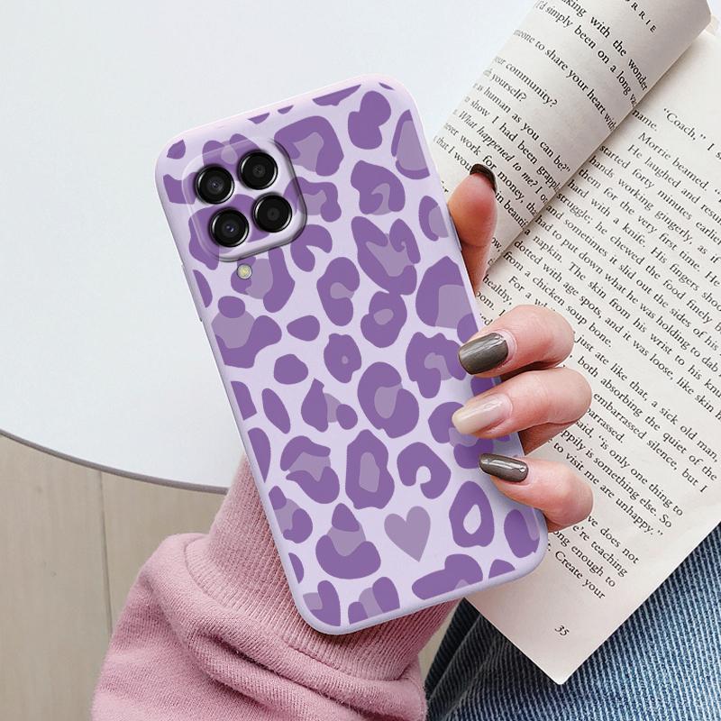 For Samsung Galaxy M33 M53 5G Case Cute Fashion Heart Flowers Soft Silicone Bumper Cover For Samsung M13 M15 M55 M35 Fundas TPU