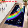 Amazing World of Gumball Custom Text Flannel Floor Rug Soft Kitchen Mat Personalized Non Slip Carpet