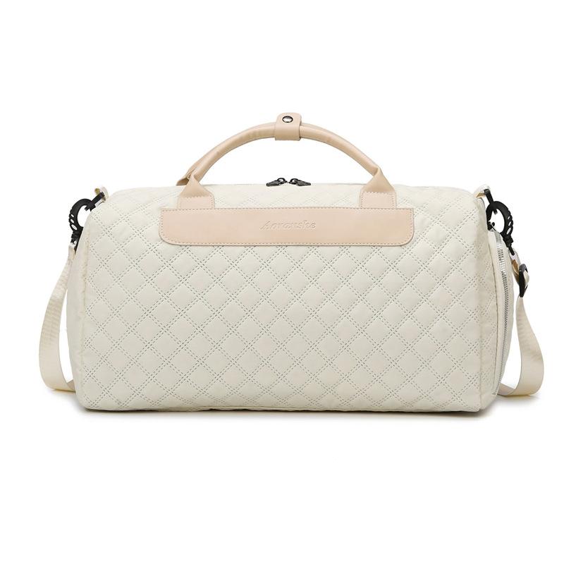 Rhombus fitness bag women's Oxford cloth yoga business trip travel handbag texture foreign style short-distance travel bag men