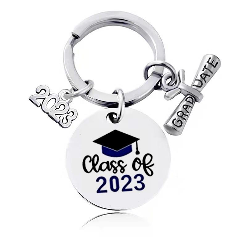 Unique Class Of 2023 Graduation Keychain Gift For Teachers In Vibrant Stainless Steel