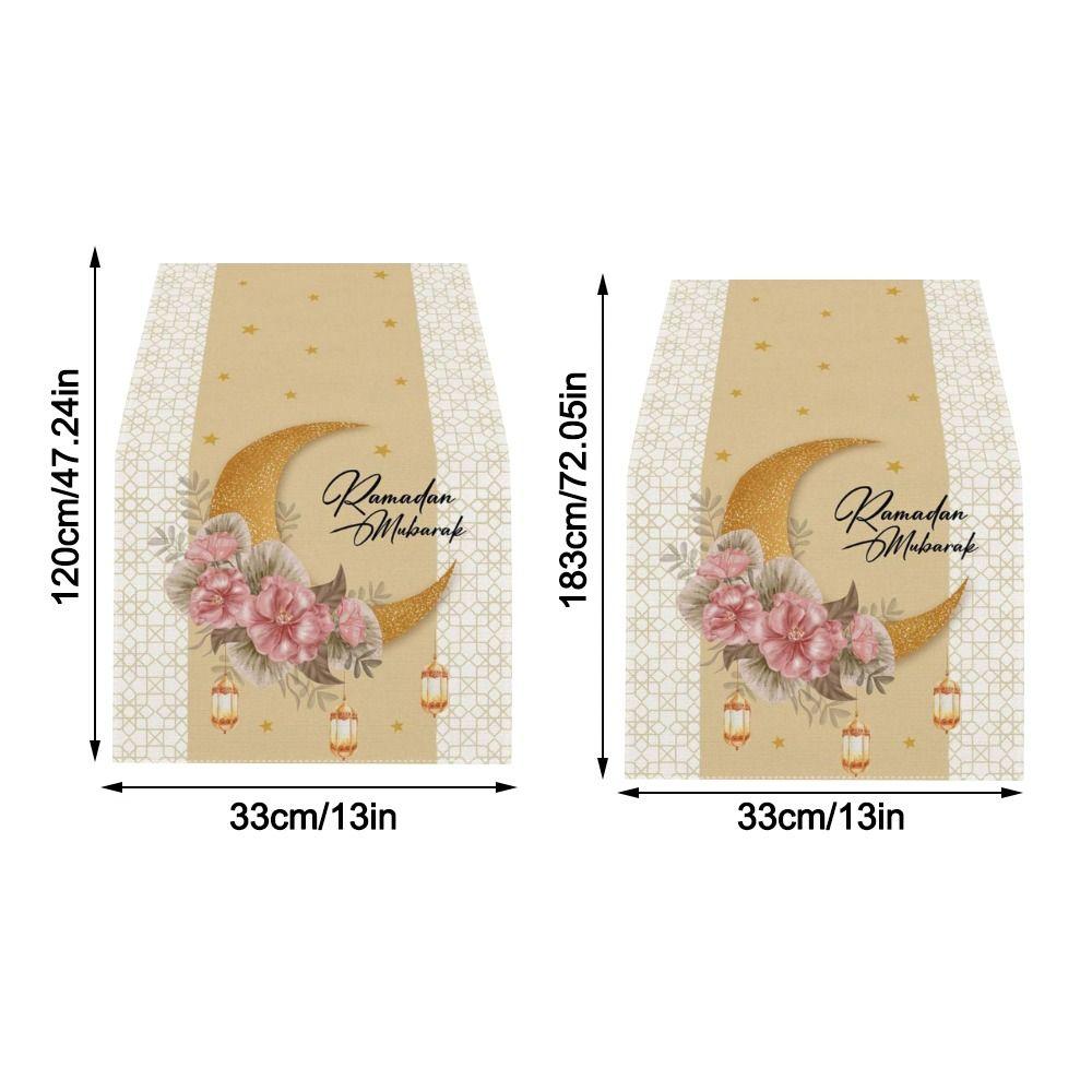 Heat Insulation Ramadan Table Runner Anti-slip Moon Table Runner New Table Cover  Eid Al Adha