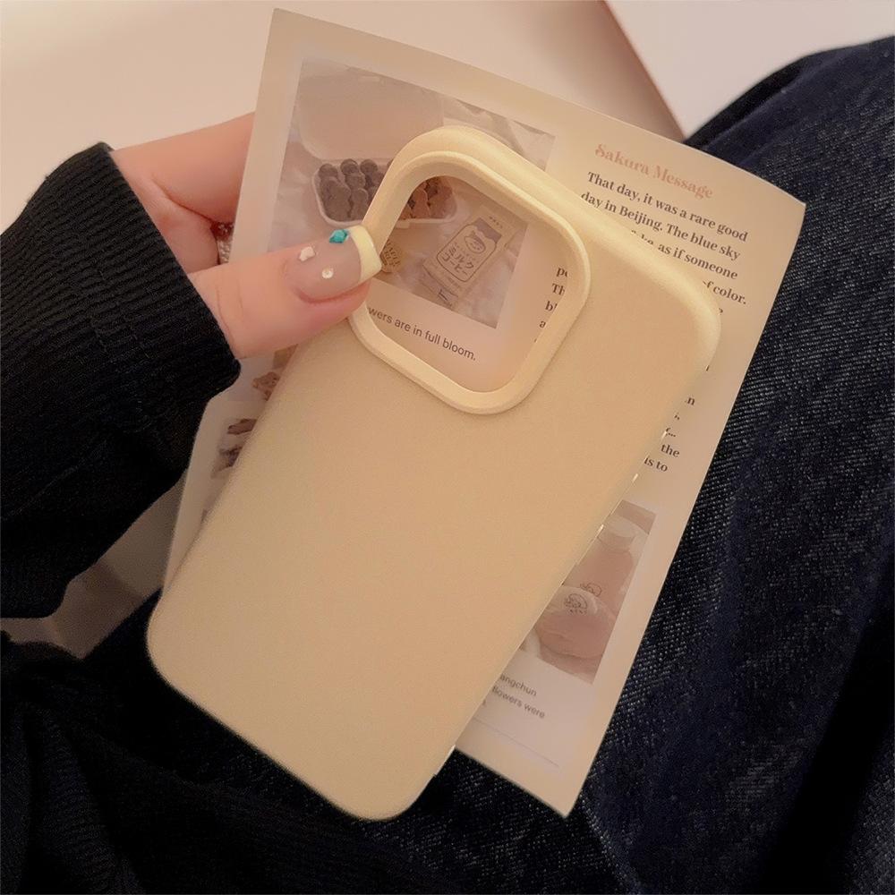 Solid Color Simple Iphone17pro Max Suitable for 15 IPhone Case 16 High End Silicone 13 Anti Fall 12