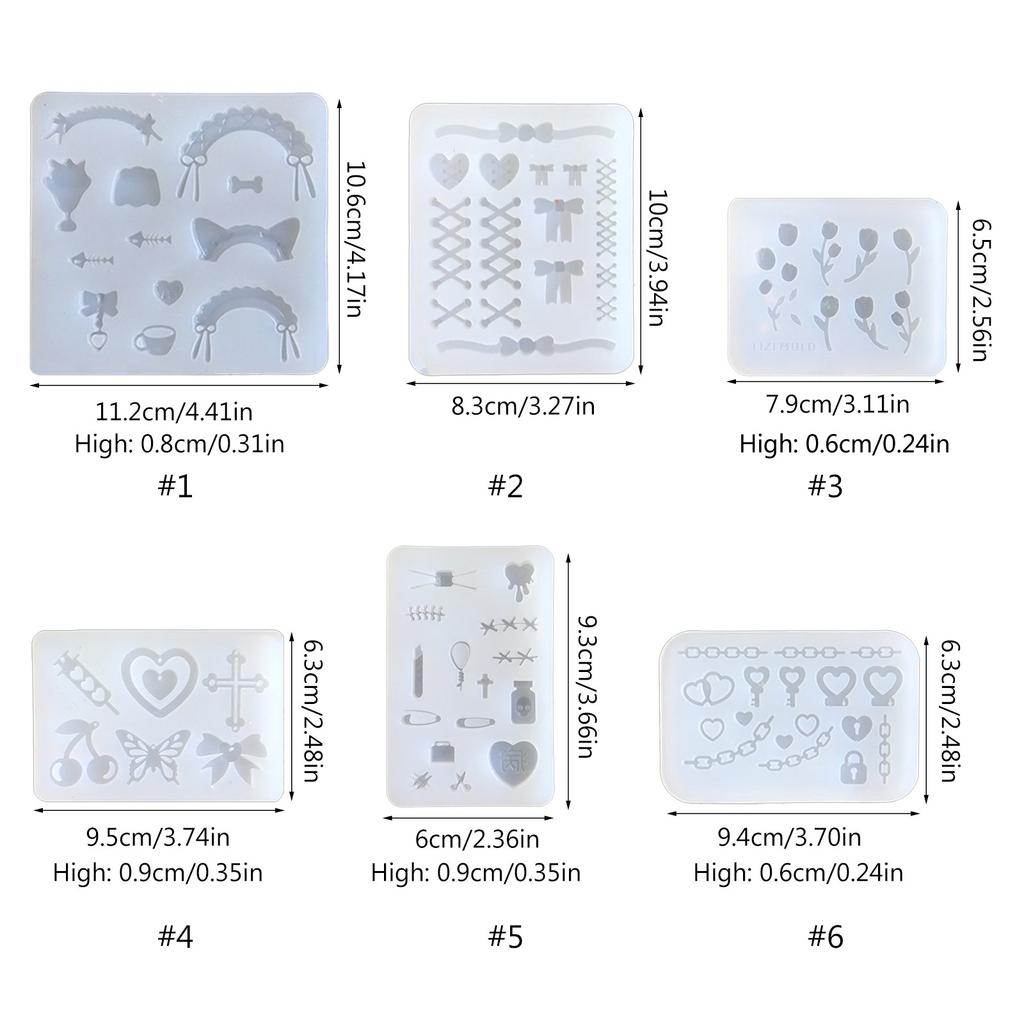 Bowknot Parts Quicksand Headdress Necklace Mold Resin Art Mold Necklace Silicone Mold Epoxy Resin Keychain Pendant Mold