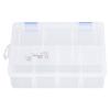 Small Parts Organizer 7 Grids Clear Storage Box PP Plastic Compartment Storage Container with