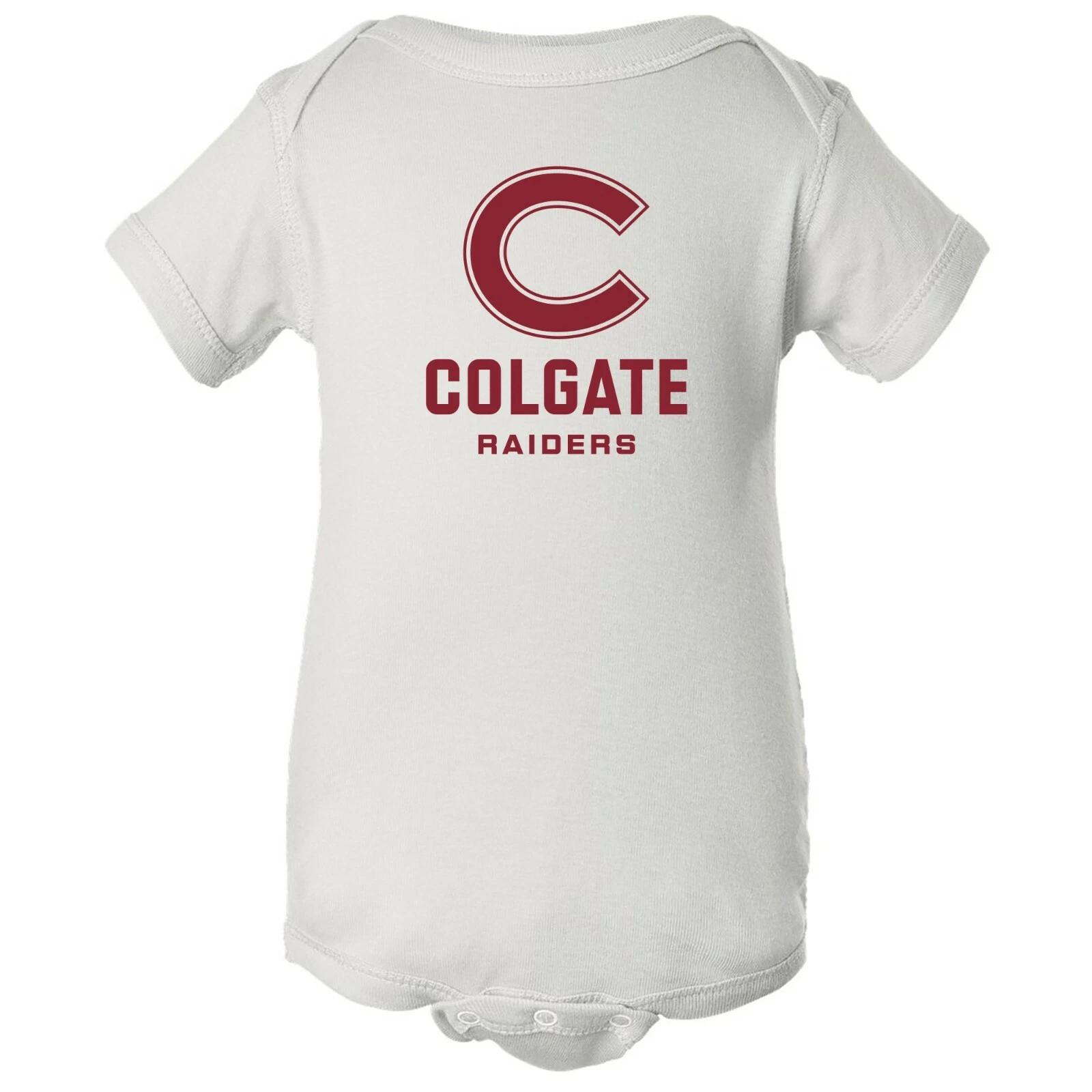 Colgate University Raiders Primary Logo College Infant Creeper Bodysuit - White M