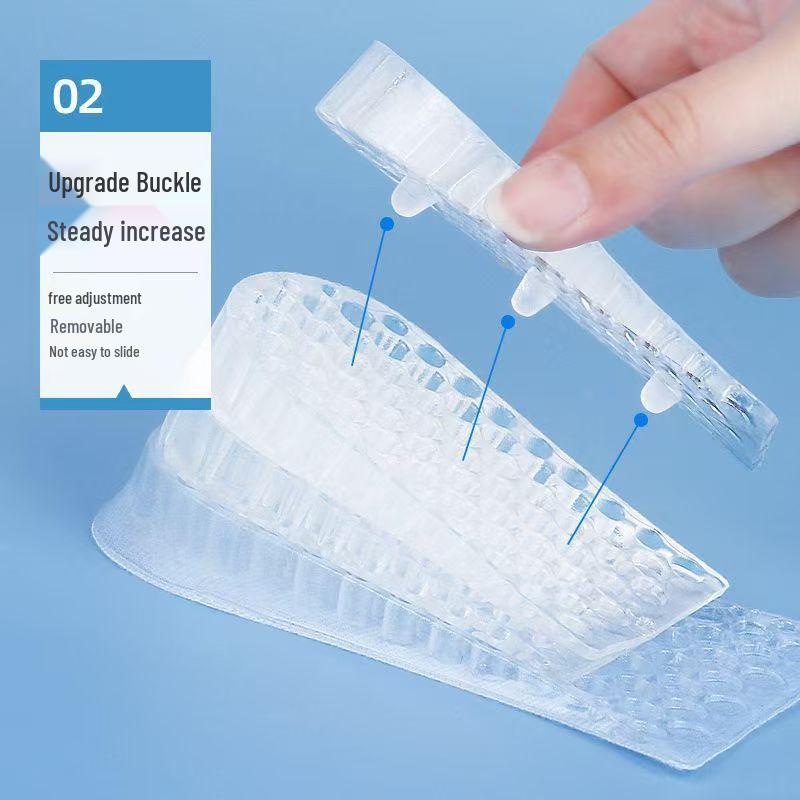 Unisex Invisible Height-Increasing Silicone Heel Insole
