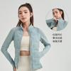 Winter Running Sports Top Yoga Fitness Jacket White Goose Down Jacket Warm Light Short Slim Jacket