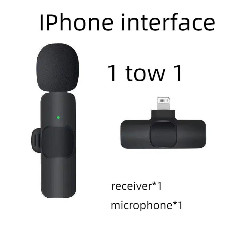 New Wireless Lavalier Microphone K9 Portable Audio Video Recording Mini Mic for iPhone Android Live Broadcast Gaming Phone Mic