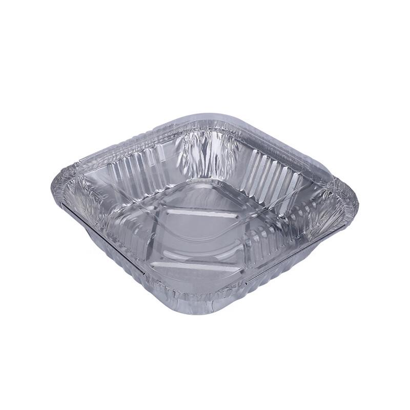 Xiaoyueya Disposable 300ml Aluminum Foil Containers with Lids (100-Pack)